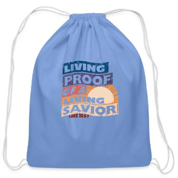 Living Proof - Cotton Drawstring Bag - carolina blue - Front