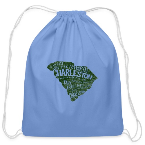 CharlestonDirections Green - Cotton Drawstring Bag