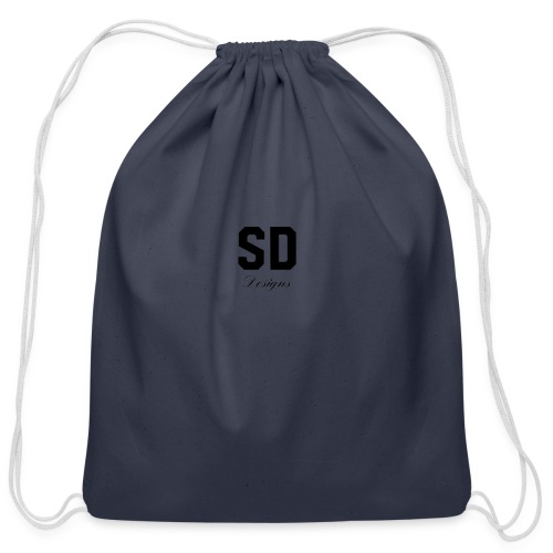 SD Designs blue, white, red/black merch - Cotton Drawstring Bag