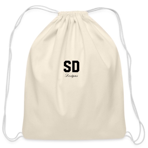 SD Designs blue, white, red/black merch - Cotton Drawstring Bag