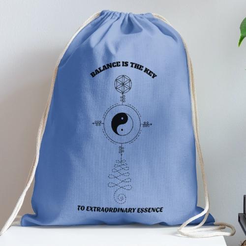 Balance is The Key To Extraordinary Essence - Cotton Drawstring Bag