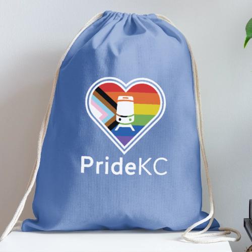 PrideKC Heart 2023 - Cotton Drawstring Bag