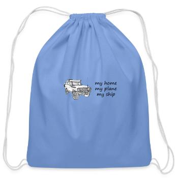 Toyota land cruiser 78 series trooby - Cotton Drawstring Bag - carolina blue - Front