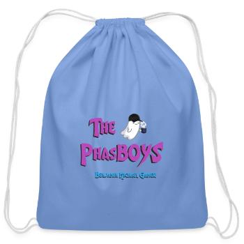 Benjamin Michael Gamer- Ghost - The PhasBOYS - Cotton Drawstring Bag - carolina blue - Front