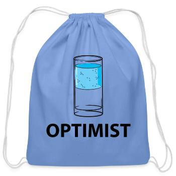 Optimist Beverage - Cotton Drawstring Bag - carolina blue - Front