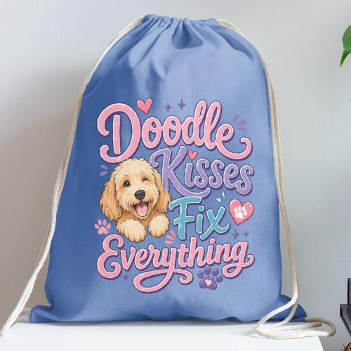 Doodle Kisses Fix Everything Dog Lover Gift - Cotton Drawstring Bag