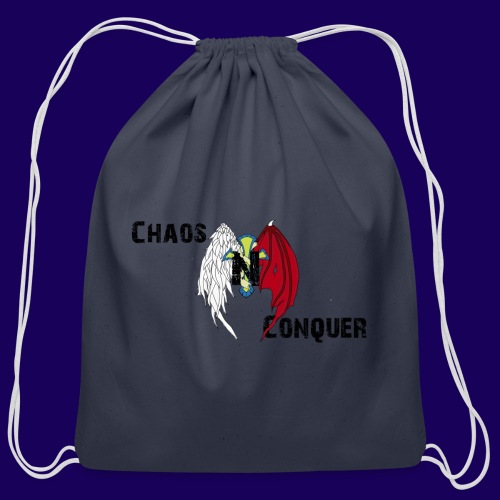 ChaosNConquer Design Logo - Cotton Drawstring Bag