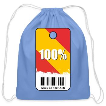 100% Made in Spain - Cotton Drawstring Bag - carolina blue - Front