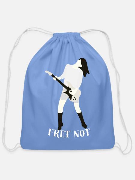 Fret_Not - Cotton Drawstring Bag - carolina blue