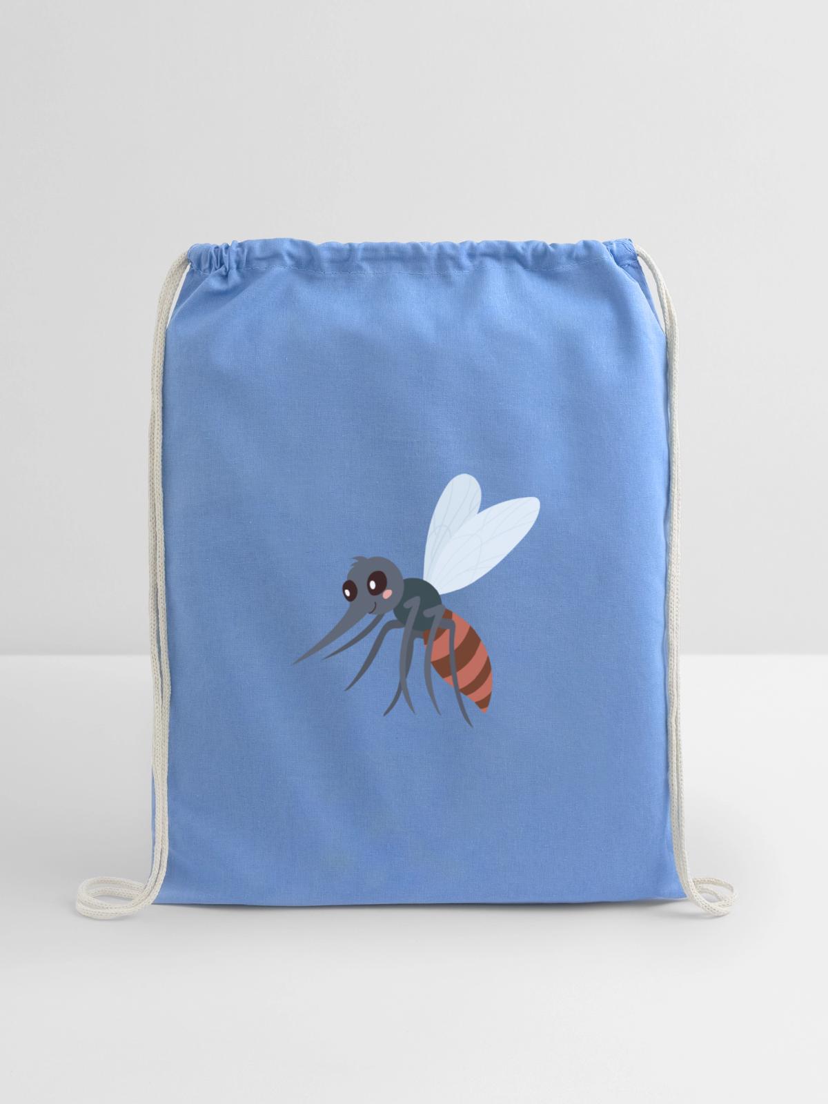 Mosquito - Cotton Drawstring Bag - carolina blue - Front
