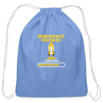 Aerospace Engineering in Progress Future Aerospace - Cotton Drawstring Bag - carolina blue - Front