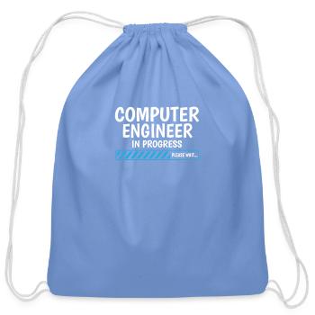 Computer Engineer in Progress - Future Computer - Cotton Drawstring Bag - carolina blue - Front