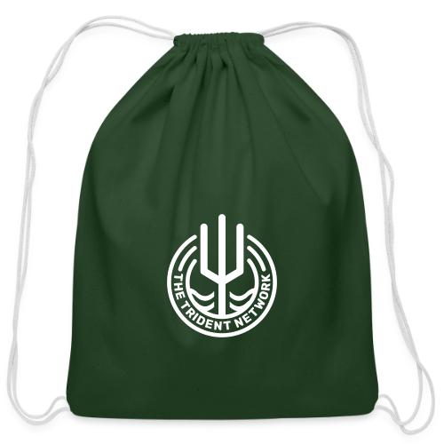 Trident White - Cotton Drawstring Bag