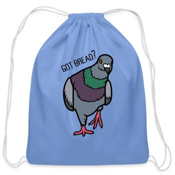 Got bread - Cotton Drawstring Bag - carolina blue - Front