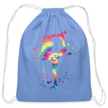 Ice Skater Figure Skating Ice Skating - Cotton Drawstring Bag - carolina blue - Front