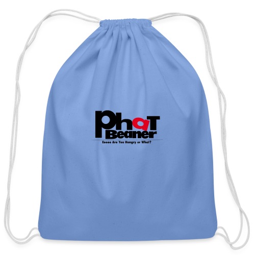 Classic Black PB Logo - Cotton Drawstring Bag