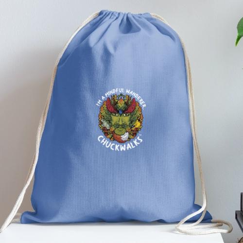 I'm A Mindful Wanderer (white text for dark items) - Cotton Drawstring Bag