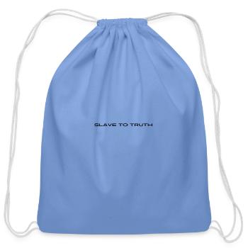 Slave to truth - Cotton Drawstring Bag - carolina blue - Front