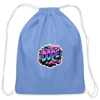 Dope Graffiti Cloud Burst - Cotton Drawstring Bag - carolina blue - Front