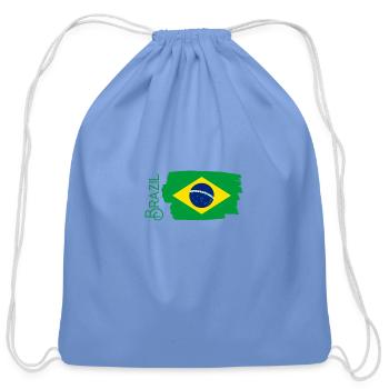 T shirt screen printing new brand - Cotton Drawstring Bag - carolina blue - Front