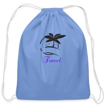 Artwork - Cotton Drawstring Bag - carolina blue - Front