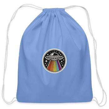 Queer UFO - Cotton Drawstring Bag - carolina blue - Front