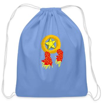 Philippine Christmas Lantern - Cotton Drawstring Bag - carolina blue - Front