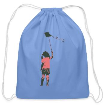 THE KITE1 - Cotton Drawstring Bag - carolina blue - Front
