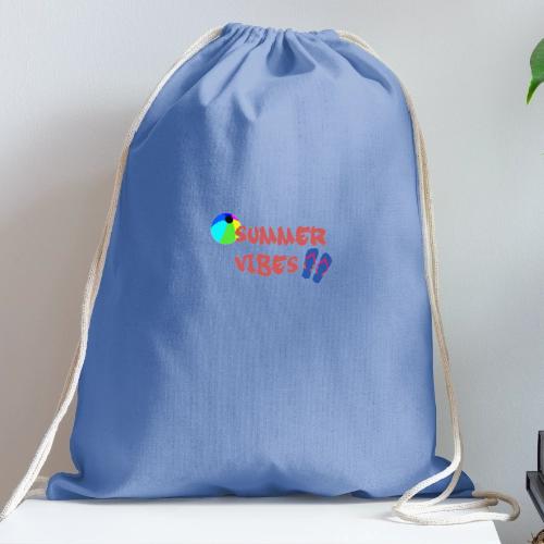Summer Vibes - Cotton Drawstring Bag