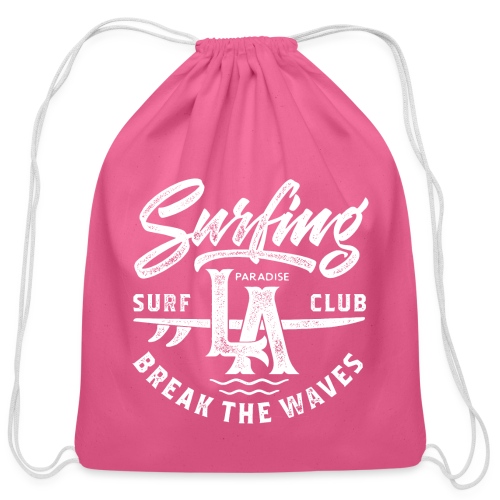 surf surfing california - Cotton Drawstring Bag