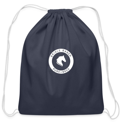 Bridle Ranch Pure-Bred (White Design) - Cotton Drawstring Bag