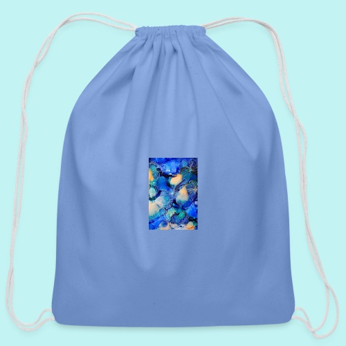 rise above and swim with me - Cotton Drawstring Bag