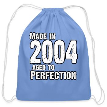Made In 2004 For Perfection - Born In 2004 - Cotton Drawstring Bag - carolina blue - Front