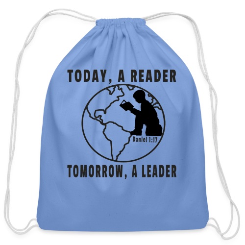 Today A Reader Tomorrow A Leader by Kodi Designs - Cotton Drawstring Bag