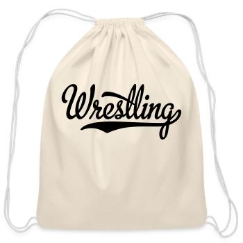 wrestling - Cotton Drawstring Bag - natural - Front