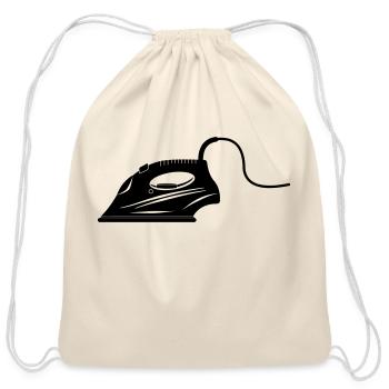 Iron to iron laundry - Cotton Drawstring Bag - natural - Front