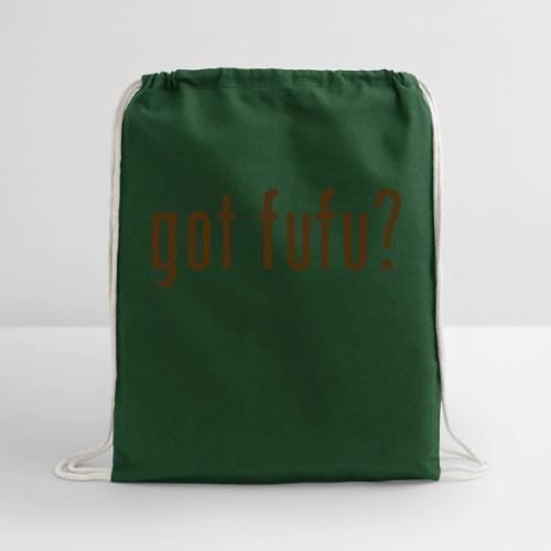 gotfufu-black - Cotton Drawstring Bag