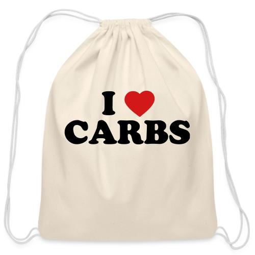 i heart carbs 2 color - Cotton Drawstring Bag