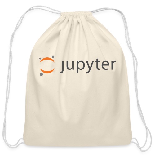 jupyter black logo - Cotton Drawstring Bag
