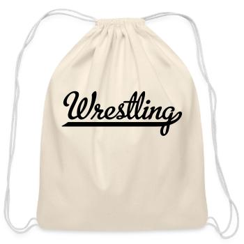 wrestling - Cotton Drawstring Bag - natural - Front