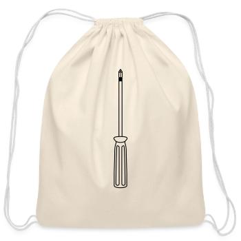 mechanic screwdriver screwdriver craftsman build s - Cotton Drawstring Bag - natural - Front