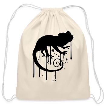 drop spray graffiti stamp silhouette silhouette sh - Cotton Drawstring Bag - natural - Front