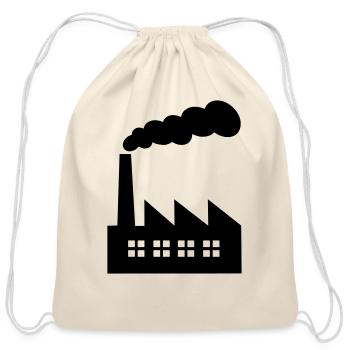 Fabriek met rook - Cotton Drawstring Bag - natural - Front
