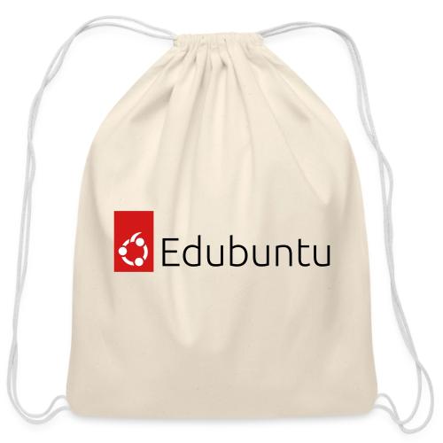 Edubuntu Logo 2023 - Black - Cotton Drawstring Bag