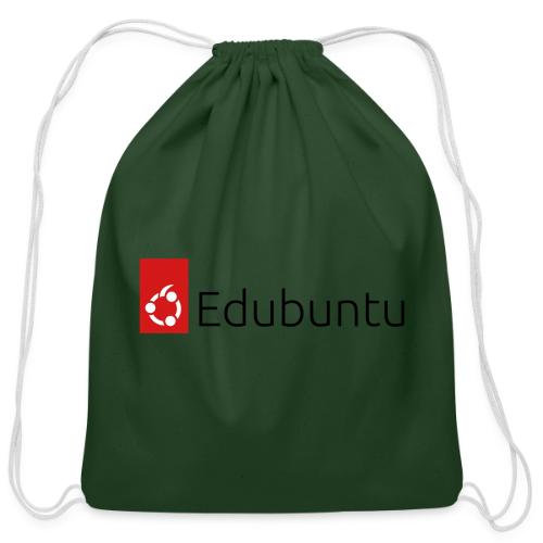 Edubuntu Logo 2023 - Black - Cotton Drawstring Bag