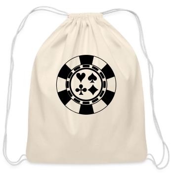 Fichje casino token - Cotton Drawstring Bag - natural - Front