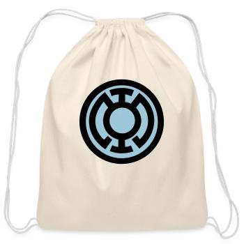 blue lantern - Cotton Drawstring Bag - natural - Front