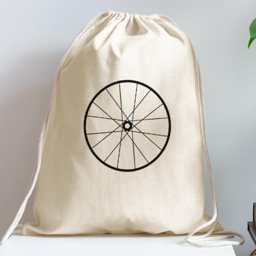 Bicycle Wheel - Cotton Drawstring Bag