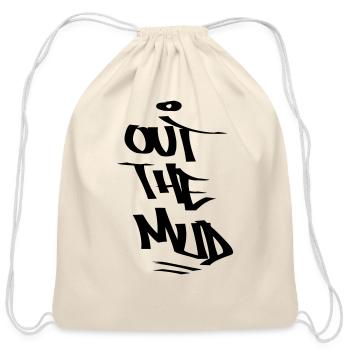 out the mud - Cotton Drawstring Bag - natural - Front