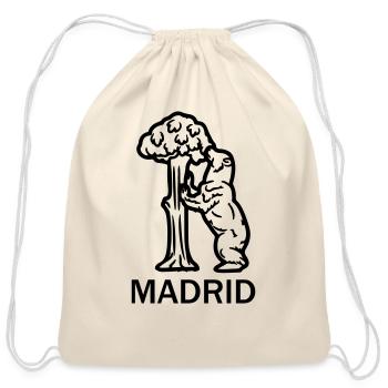 madrid logo - Cotton Drawstring Bag - natural - Front